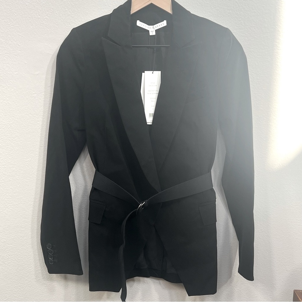 NWT Veronica Beard Palm Peak Lapel Belted Blazer